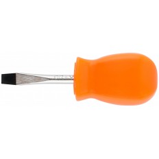Отвертка пластиковая оранжевая ручка, CrV, 5 х 38 мм, шлиц арт. 54172