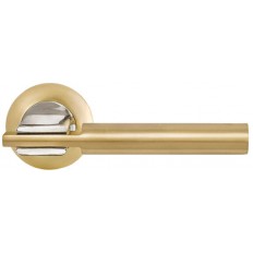 Ручка дверная Модель "Рио", золото/хром (РОС) арт. 66419