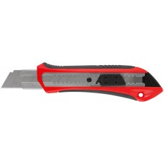 Нож технический "Рубин" 25 мм усиленный, прорезиненный, арт. 10183