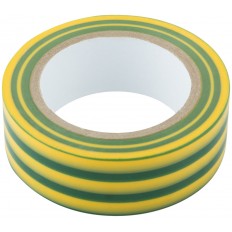 Изолента ПВХ самозатухающая 19 мм х 0,13 мм х 10 м ( желто-зеленая ) арт. 11005
