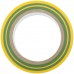 Изолента ПВХ самозатухающая 19 мм х 0,13 мм х 10 м ( желто-зеленая ) арт. 11005