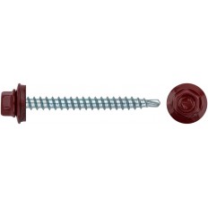 Шурупы кровельные со сверлом 4.8 х 50 красный, ral 3011 250 шт. (фасовка), арт. 23541-4