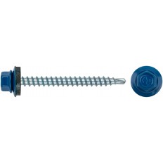 Шурупы кровельные со сверлом 4.8 х 50 синий 100шт , ral 5005 Пром, арт. 23543