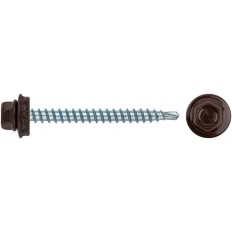 Шурупы кровельные со сверлом 4.8 х 50 коричневый ral-8017 100шт. Пром, арт. 23544