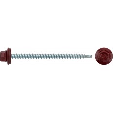 Шурупы кровельные со сверлом 4.8 х 70 100шт , красный ral 3003 Пром, арт. 23554