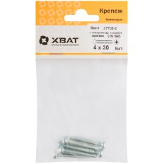 Винт с полуцилиндрич. головкой с полной резьбой оцинков. din 7985 4х30 8 шт.(фасовка), арт. 27708-2