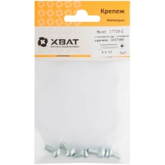 Винт с полуцилиндрич. головкой с полной резьбой оцинков. din 7985 6х10 5 шт.(фасовка), арт. 27729-2