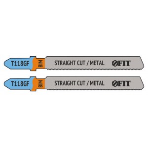 Полотна по металлу, bimetal, фрезерованные, волнистые зубья, 76/51/0,8 мм (t118gf), 2 шт., арт. 40915