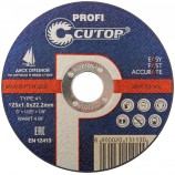 Профессиональный диск отрезной по металлу и нержавеющей стали Т41-125 х 1,0 х 22,2 Cutop Profi арт. 39983т