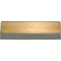 Шпатель ПВХ  белый с деревянной ручкой, 100 мм арт. 06831
