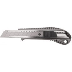 Нож технический "Классик", 18мм. металлический корпус, с резиновой вставкой. арт. 10172
