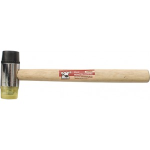 Молоток-киянка резина/пластик, деревянная ручка 35 мм арт. 116842