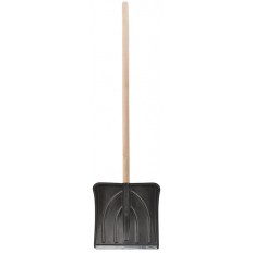 Лопата для уборки снега "Заря" №6. С металлической планкой,  с деревянным черенком 385 х 380 мм арт. 175314