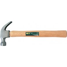 Молоток-гвоздодер, деревянная ручка 12 oz (25 мм) арт. 44625