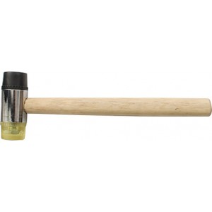 Молоток-киянка резина/пластик, деревянная ручка 35 мм арт. 45530