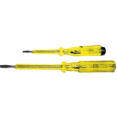 Отвертка индикаторная, желтая ручка, 140 мм арт. 56514