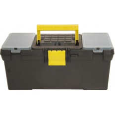 Ящик для инструмента пластиковый 16" (39 х 20 х 17 см) черный. арт. 65528