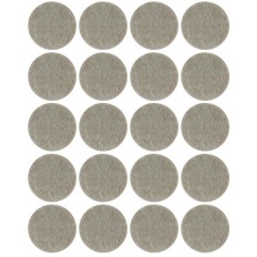 Подкладки для мебели самоклеющиеся круглые 17 мм, 20 шт, войлок арт. 67524