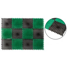 Коврик пластиковый "Травка" 410x550 мм, клетка черно-зеленая арт. 67931