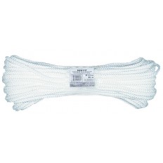 Фал капроновый плетеный с сердечником 16-ти прядный,  6 мм х 20 м, р/н= 450 кгс арт. 68416